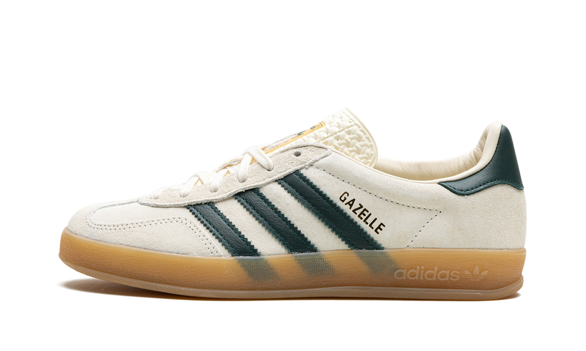 Adidas Gazelle Indoor Cream White Collegiate Green Gum - resellguru.app