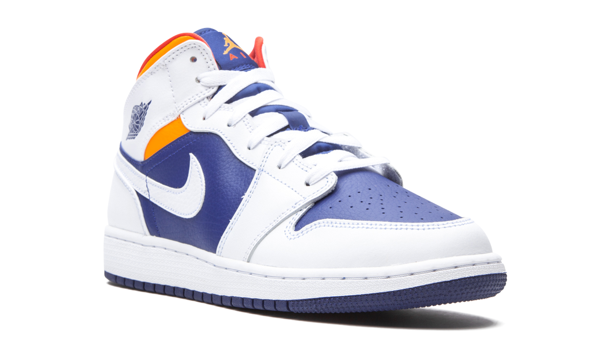 Air Jordan 1 Mid White Laser Orange Deep Royal Blue - resellguru.app