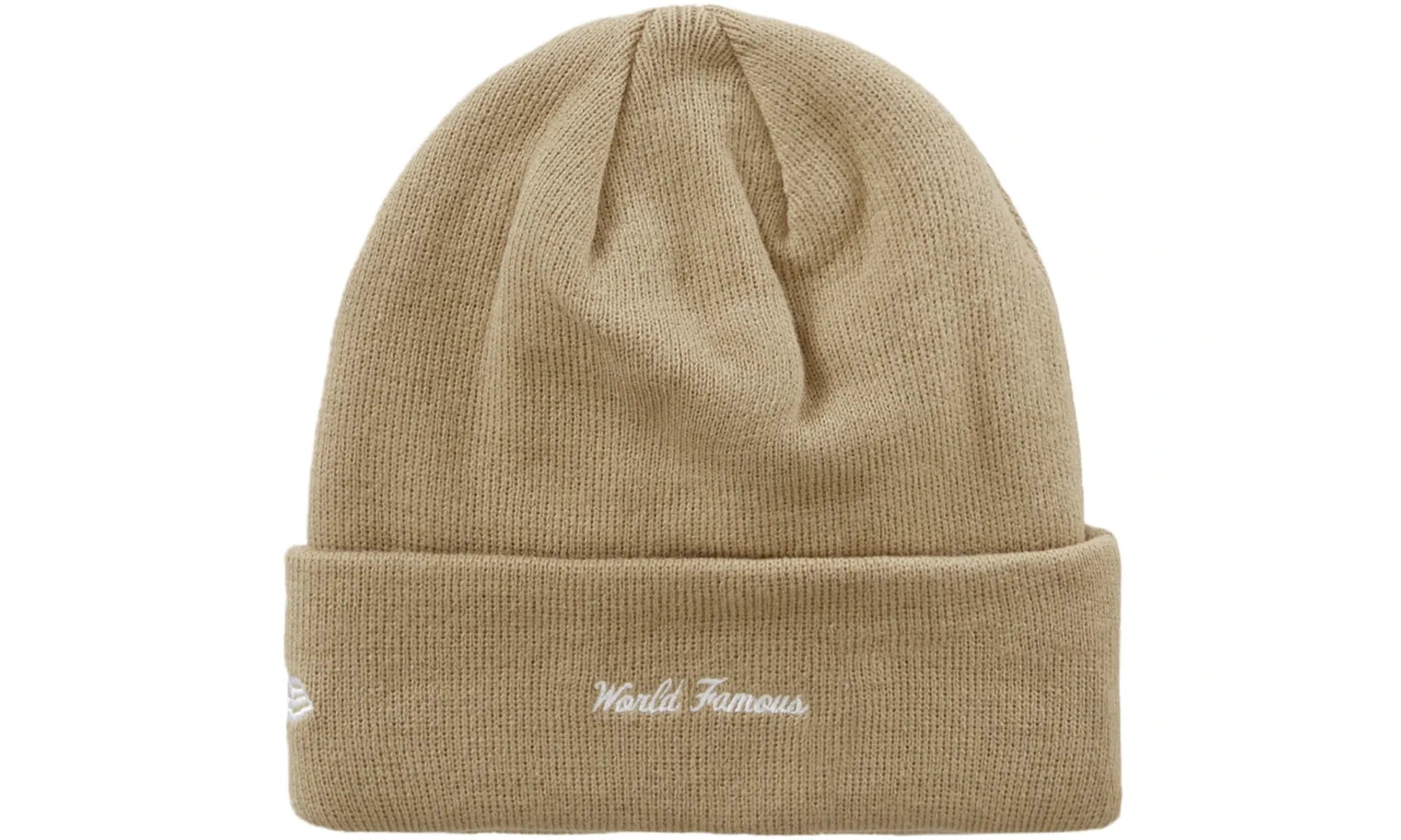 Supreme New Era Box Logo Beanie (FW23) Dark Sand - resellguru.app