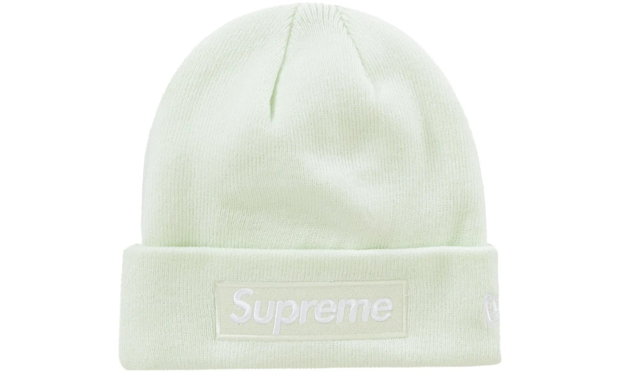 Supreme New Era Box Logo Beanie (FW23) Light Green - resellguru.app