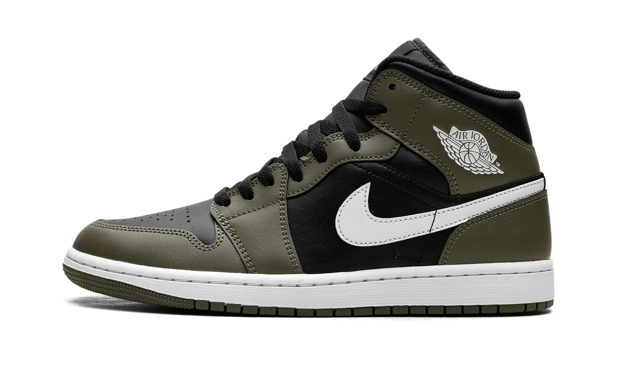 Air Jordan 1 Mid Black White Olive - resellguru.app