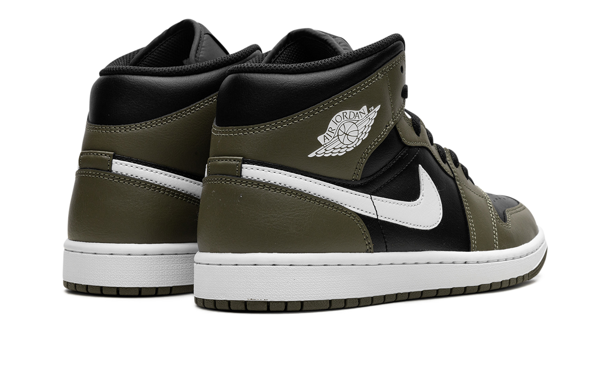 Air Jordan 1 Mid Black White Olive - resellguru.app