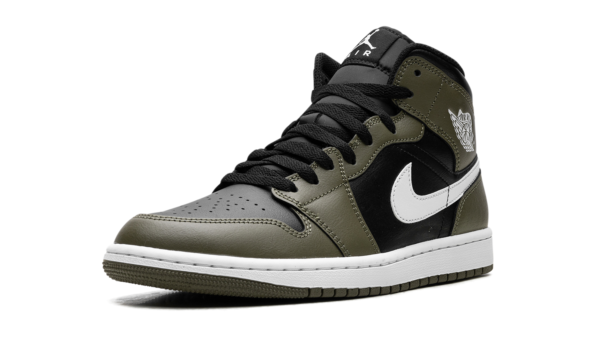 Air Jordan 1 Mid Black White Olive - resellguru.app