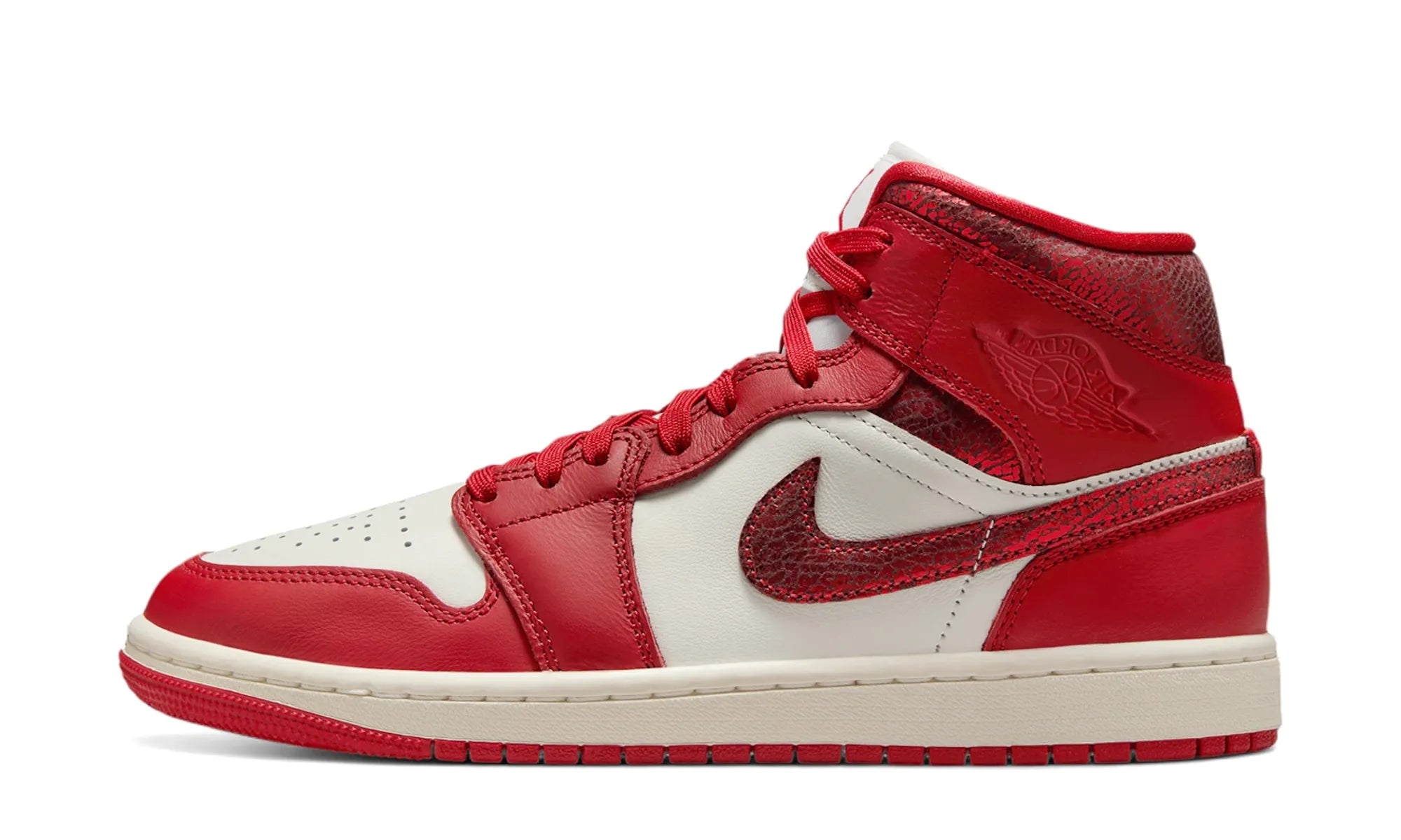 Air Jordan 1 Mid SE Red Cracked Leather - resellguru.app