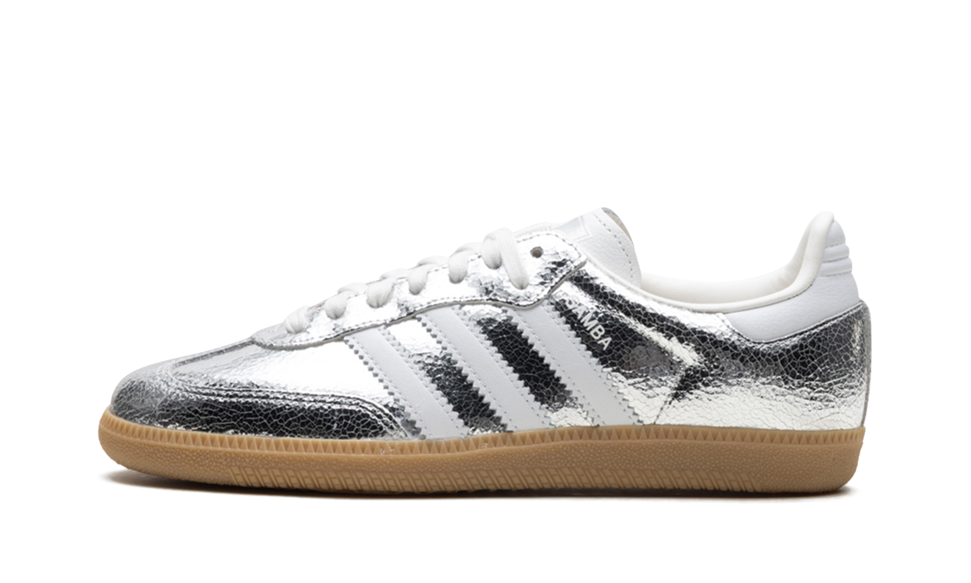 Adidas Samba OG Silver Metallic Cracked Leather - resellguru.app