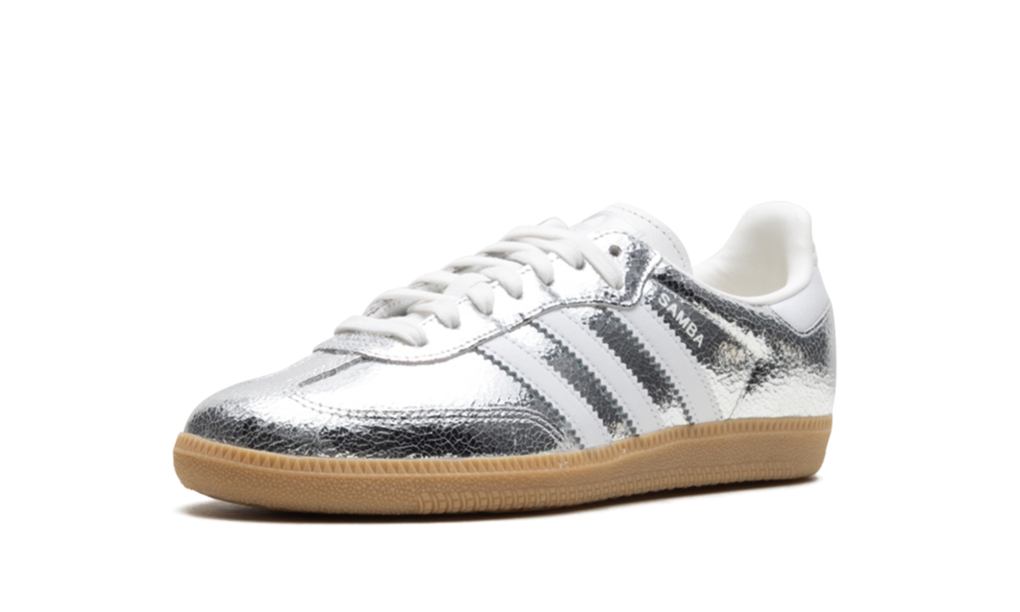 Adidas Samba OG Silver Metallic Cracked Leather - resellguru.app
