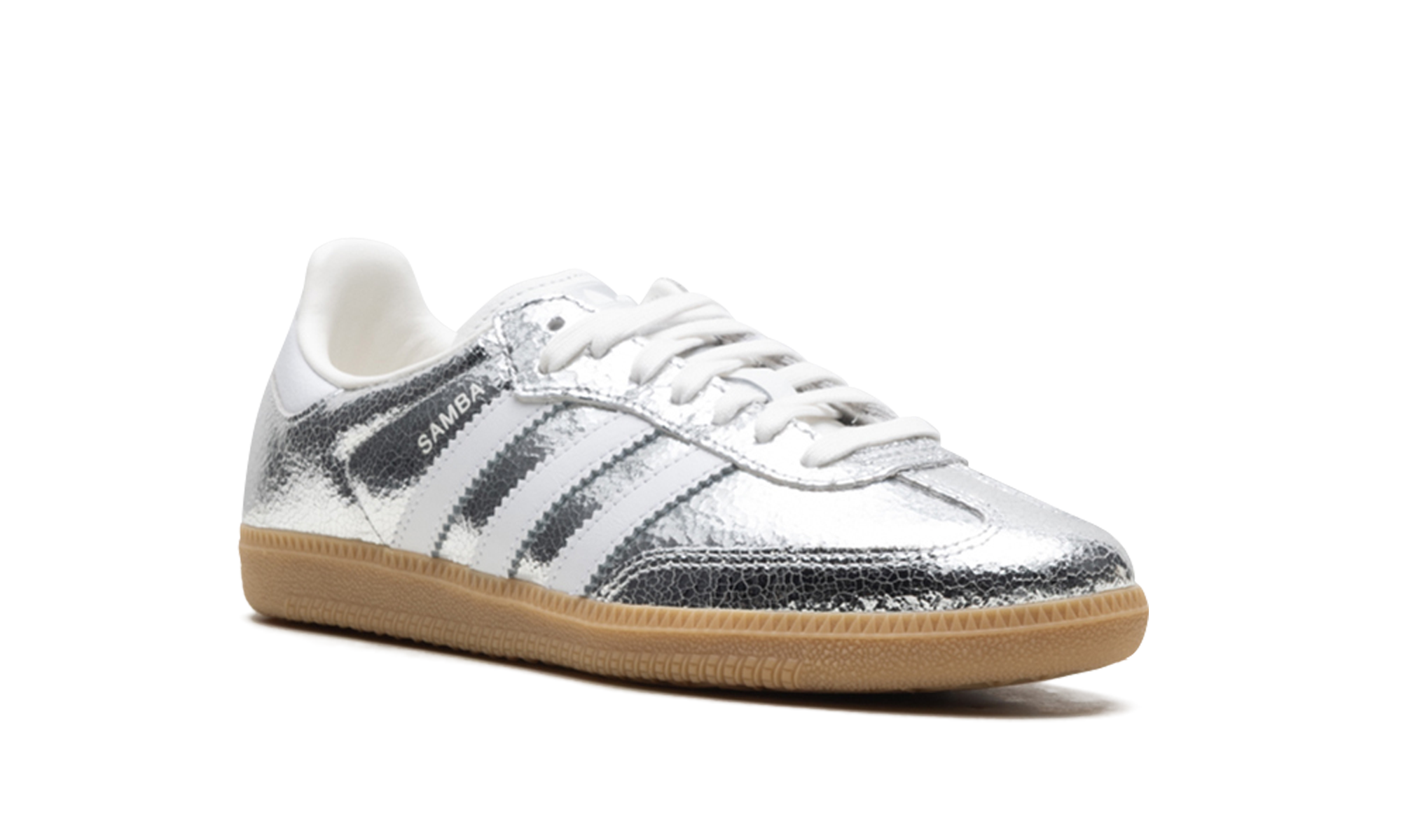 Adidas Samba OG Silver Metallic Cracked Leather - resellguru.app